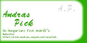 andras pick business card